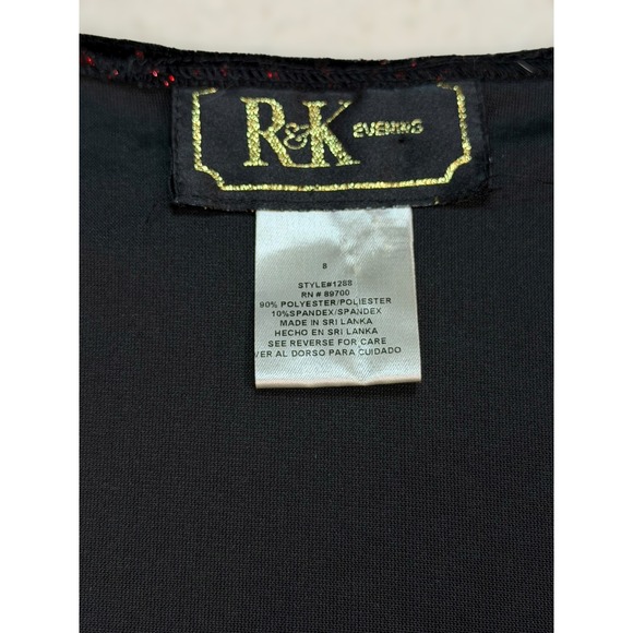 Vintage R&K Evening Velvet Glitter Tie Front Ruffle Emo Cardigan Top Red Gothic - Picture 5 of 5